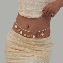 Bohemia Layered Shell Starfish Charm Seed Beaded Belly Chain Set - ArtGalleryZen