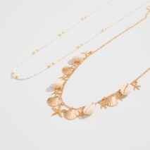 Bohemia Layered Shell Starfish Charm Seed Beaded Belly Chain Set - ArtGalleryZen