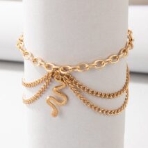 Bohemia Layered Snake Anklet - ArtGalleryZen