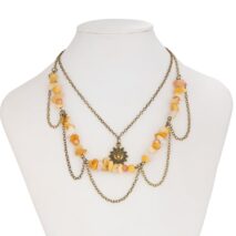 Bohemia Layered Sun Pendant Turquoise Stone Tassel Chain Necklace - ArtGalleryZen