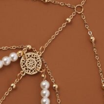 Bohemian Layered Beaded Pearl Elastic Thigh Leg Chain - ArtGalleryZen