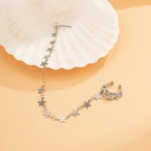 Bohemia No Piercing Nose To Ear Star Chain - ArtGalleryZen