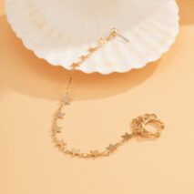 Bohemia No Piercing Nose To Ear Star Chain - ArtGalleryZen