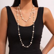 Bohemia Pearl Long Chain Necklace - ArtGalleryZen