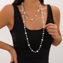 Bohemia Pearl Long Chain Necklace - ArtGalleryZen