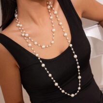 Bohemia Pearl Long Chain Necklace - ArtGalleryZen
