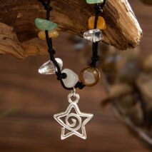 Bohemia Star Charm Turquoise Stone Wax Cord Bracelet - ArtGalleryZen