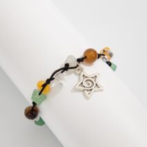 Bohemia Star Charm Turquoise Stone Wax Cord Bracelet - ArtGalleryZen
