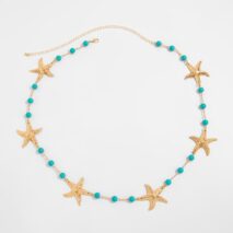 Bohemia Textured Starfish Turquoise Waist Chain - ArtGalleryZen