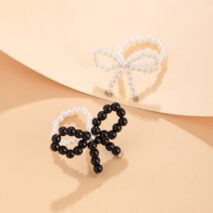 Boho 2Pcs Pearl Beaded Bowknot Ring Set - ArtGalleryZen