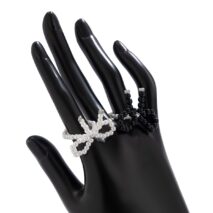 Boho 2Pcs Pearl Beaded Bowknot Ring Set - ArtGalleryZen