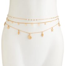 Boho 3pcs Conch Shell Starfish Tassel Pearl Waist Chain Set - ArtGalleryZen