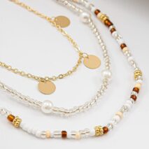 Boho 3Pcs Sequin Tassel Pearl Crystal Beaded Belly Chain Set - ArtGalleryZen