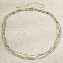 Boho 3Pcs Sequin Tassel Pearl Crystal Beaded Belly Chain Set - ArtGalleryZen