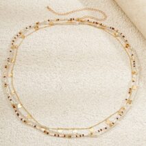 Boho 3Pcs Sequin Tassel Pearl Crystal Beaded Belly Chain Set - ArtGalleryZen