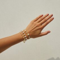 Boho 3pcs Starfish Pearl Seed Beaded Bracelet Set - ArtGalleryZen