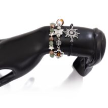 Boho 3Pcs Sun Butterfly Mushroom Charm Crystal Star Chain Bracelet Set - ArtGalleryZen