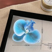Boho Chic Butterfly Orchid Flower Pearl Hair Clip Hair Pin - ArtGalleryZen