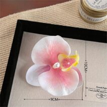 Boho Chic Butterfly Orchid Flower Pearl Hair Clip Hair Pin - ArtGalleryZen