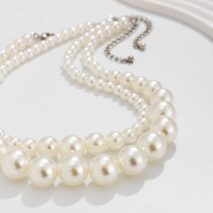 Boho Chunky 2 Pieces Pearl Chain Necklace Set - ArtGalleryZen