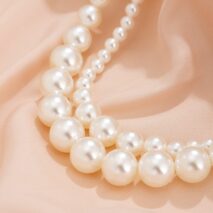 Boho Chunky 2 Pieces Pearl Chain Necklace Set - ArtGalleryZen