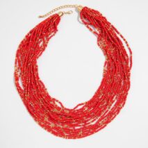 Boho Chunky Layered Seed Beaded Chain Necklace - ArtGalleryZen