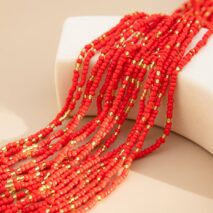 Boho Chunky Layered Seed Beaded Chain Necklace - ArtGalleryZen