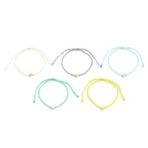 Boho Colorful Heart Jade Cord Stackable Bracelet Set - ArtGalleryZen