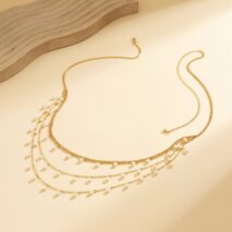 Boho Dainty Layered Pearl Tassel Waist Chain - ArtGalleryZen