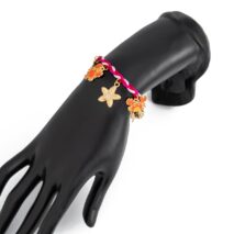Boho Enamel Crab Lobster Starfish Charm Braided String Bracelet - ArtGalleryZen