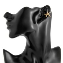 Boho Gold Silver Plated Starfish Ear Cuff Earring - ArtGalleryZen