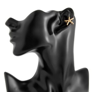 Boho Gold Silver Plated Starfish Ear Cuff Earring - ArtGalleryZen