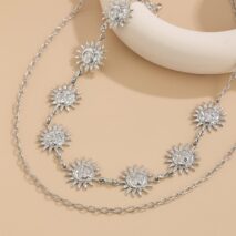 Boho Gold Silver Plated Sun Moon Waist Chain - ArtGalleryZen