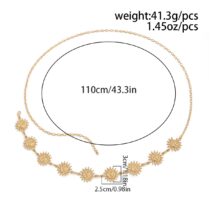 Boho Gold Silver Plated Sun Moon Waist Chain - ArtGalleryZen