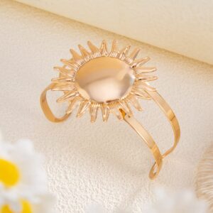 Boho Gold Silver Tone Sun Arm Cuff - ArtGalleryZen