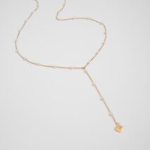 Boho Heart Charm Pearl Waist Chain - ArtGalleryZen