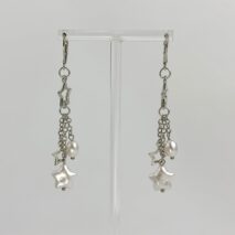Boho Hollow Star Pearl Tassel Earrings - ArtGalleryZen