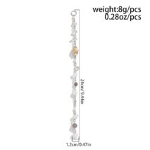 Boho Irregular Crystal Stone Conch Pearl Chain Hair Braids Ring - ArtGalleryZen