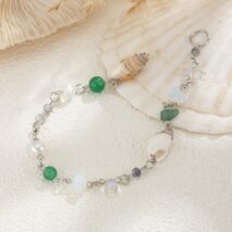 Boho Irregular Crystal Stone Conch Pearl Chain Hair Braids Ring - ArtGalleryZen
