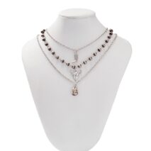 Boho Layered Bull Boot Cowboy Hat Charm Ball Chain Necklace Set - ArtGalleryZen