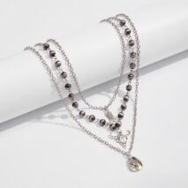 Boho Layered Bull Boot Cowboy Hat Charm Ball Chain Necklace Set - ArtGalleryZen