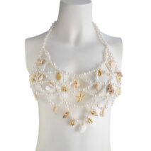 Boho Layered Conch Starfish Pendant Pearl Waist Chain Body Chain Bra - ArtGalleryZen