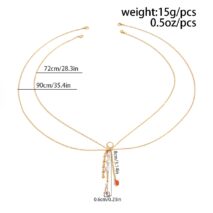 Boho Layered Pearl Crystal Stone Tassel Bikini Body Chain - ArtGalleryZen