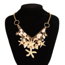Boho Layered Starfish Pearl Natural Conch Charm Necklace Bracelet - ArtGalleryZen