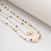 Boho Layered Starfish Turtle Crystal Seed Beaded Belly Chain Set - ArtGalleryZen