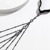 Boho Layering Rhinestone Inlaid Elastic Saturn Thigh Leg Chain - ArtGalleryZen