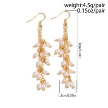 Boho Newly Dangling Pearl Tassel Earrings - ArtGalleryZen