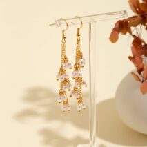 Boho Newly Dangling Pearl Tassel Earrings - ArtGalleryZen