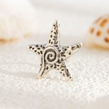 Boho Relief Spiral Starfish Ear Cuff Earring - ArtGalleryZen
