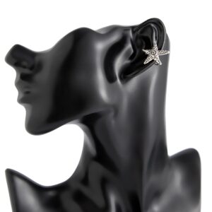 Boho Relief Spiral Starfish Ear Cuff Earring - ArtGalleryZen